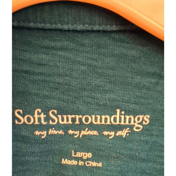 Soft Surroundings Quirky Button A-Line Cotton Sleeveless Tunic Top Size L EUC - Picture 8 of 8